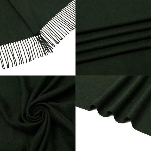 ⚡Women Army Green Pashmina Shawl Evening Dress Bridesmaid Winter Warm Long Scarf - Picture 6 of 8